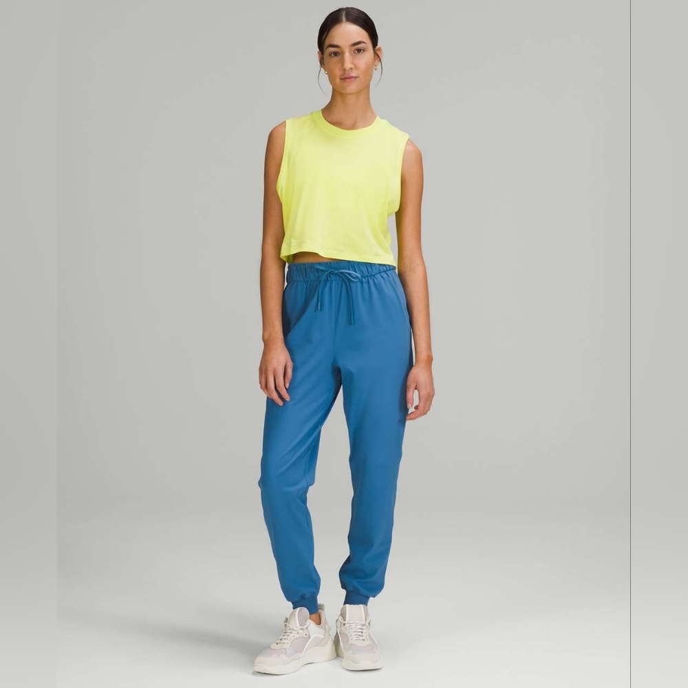 Lululemon Stretch High-Rise Jogger Full Length Soft Denim Blue Size 10
